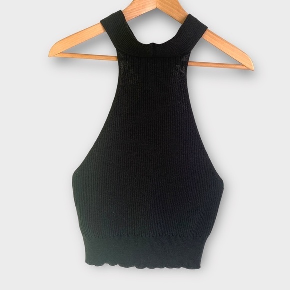 Shein Curve Cutout Cropped Knit Top - Picture 6 of 9